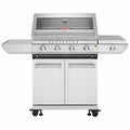 Beefeater 7000 Classic 4 Burner LPG BBQ - Stainless Steel, Side Burner, Hood Thermometer - BMG7642SA