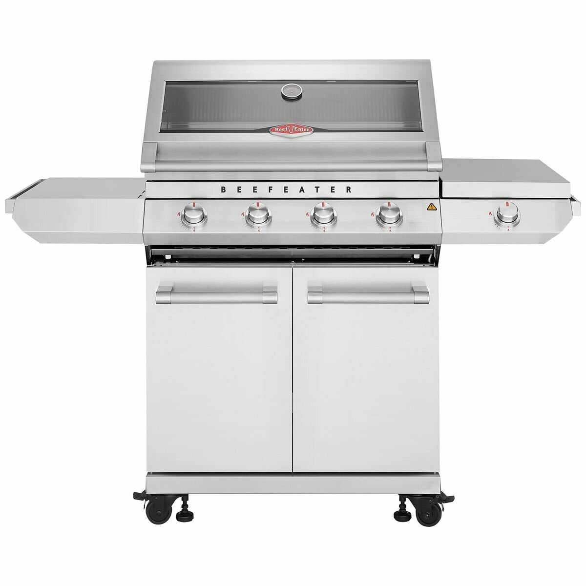 Beefeater 7000 Classic 4 Burner LPG BBQ - Stainless Steel, Side Burner, Hood Thermometer - BMG7642SA