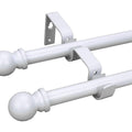 Pillar Curtain Rod Bracket - Double Universal - 16mm & 25mm - White - 1 Pair - SuperSaverAU - view 3