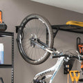 Pinnacle Bicycle Hanger Hook - Gloss Black Steel & PVC 2 Hook Wall Mount Bike Storage