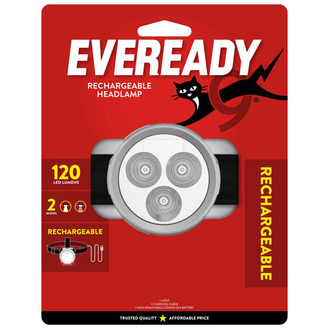 Eveready Rechargeable Headlight 120 Lumen - Hands-Free Lighting Solution - Adjustable Brightness - Model VPHDL4 - SuperSaverAU - view 1