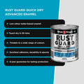 White Knight Rust Guard 500ml Quick Dry Enamel Paint - White Gloss - 0.5L - Low Odour - Durable Finish - SuperSaverAU - view 5