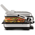 Breville AdjustaGrill & Sear Grill and Sandwich Maker - Flat & Ribbed Cooking, 2200W - LGR350BSS