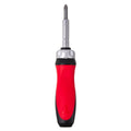 Trojan 6 in 1 Ratcheting Screwdriver - Ergonomic Handle - Red and Black - TJQ0136 - SuperSaverAU - view 2
