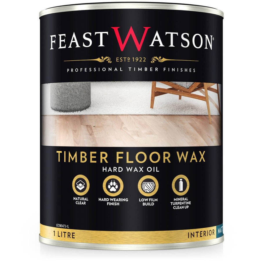 Feast Watson Timber Floor Wax - 1L - Hard Wax Oil - Matt Finish - SuperSaverAU - view 1