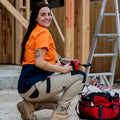 Green Hip Skinny Flex Pants Khaki Size 12 Cotton Drill High Rise