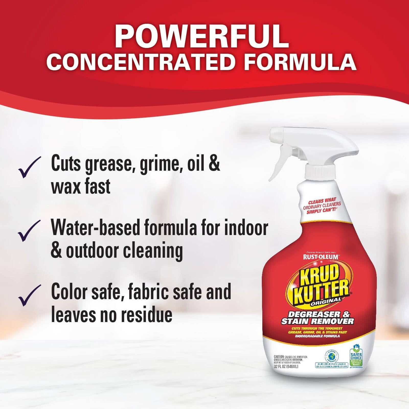 Krud Kutter Cleaner & Degreaser 946ml - Multi-Surface Refill