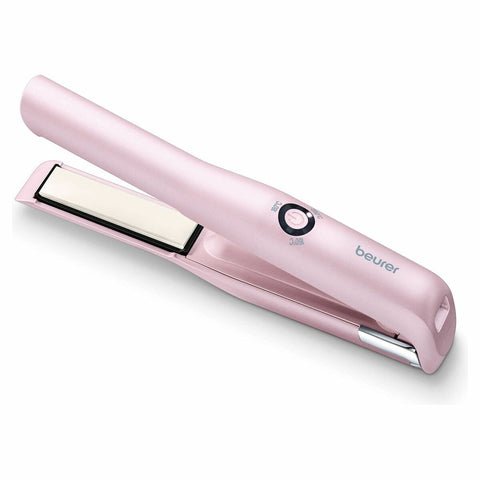 Beurer cordless hair straightener - 3 temperature settings, up to 20 minutes wireless use, pink - HS20