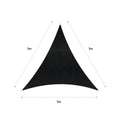 Coolaroo 5m Triangle Shade Sail - Graphite - HDPE - UV Protection - SuperSaverAU - view 4