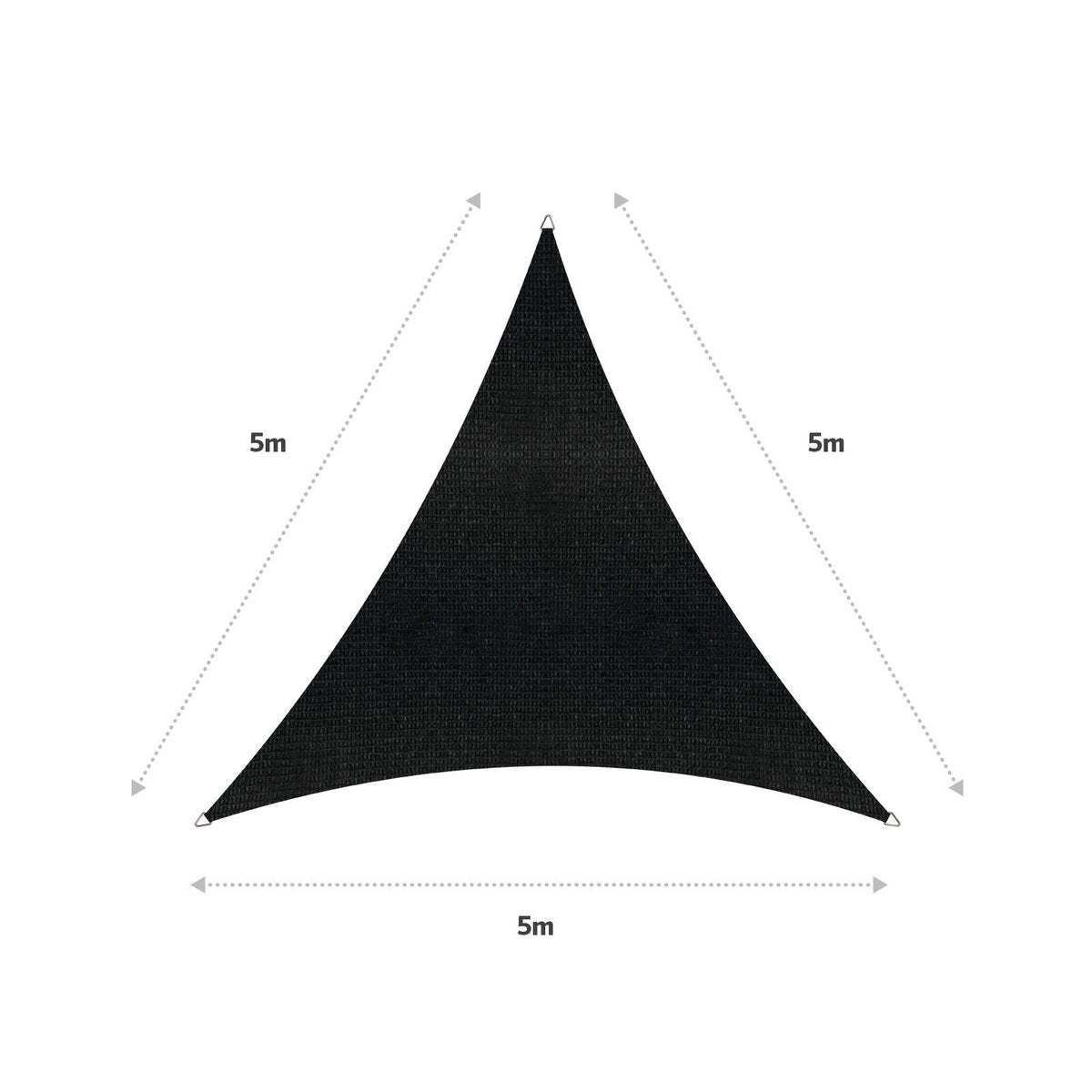 Coolaroo 5m Triangle Shade Sail - Graphite - HDPE - UV Protection - SuperSaverAU - view 4