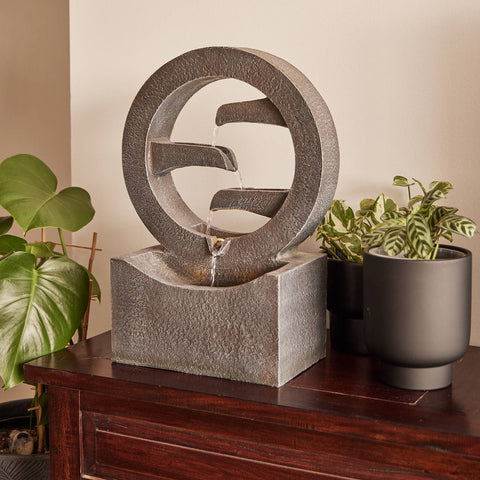 Northcote Pottery Symphonic Circles Water Feature 34 x 17 x 48cm