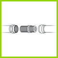 Antsig F81 Inline Joiner F Connector - 5mm x 20mm - Coaxial Cable Extension - SuperSaverAU - view 3