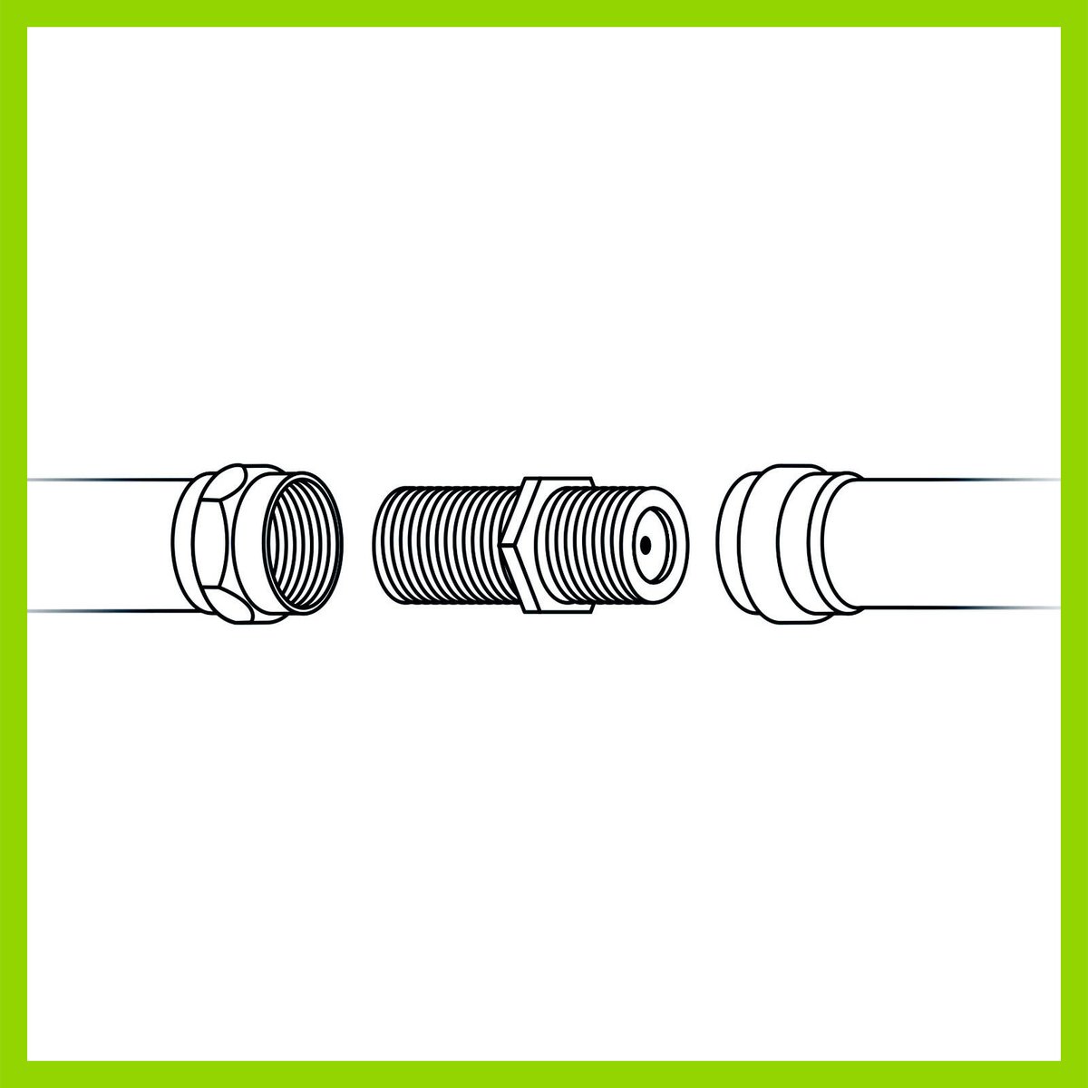Antsig F81 Inline Joiner F Connector - 5mm x 20mm - Coaxial Cable Extension - SuperSaverAU - view 3