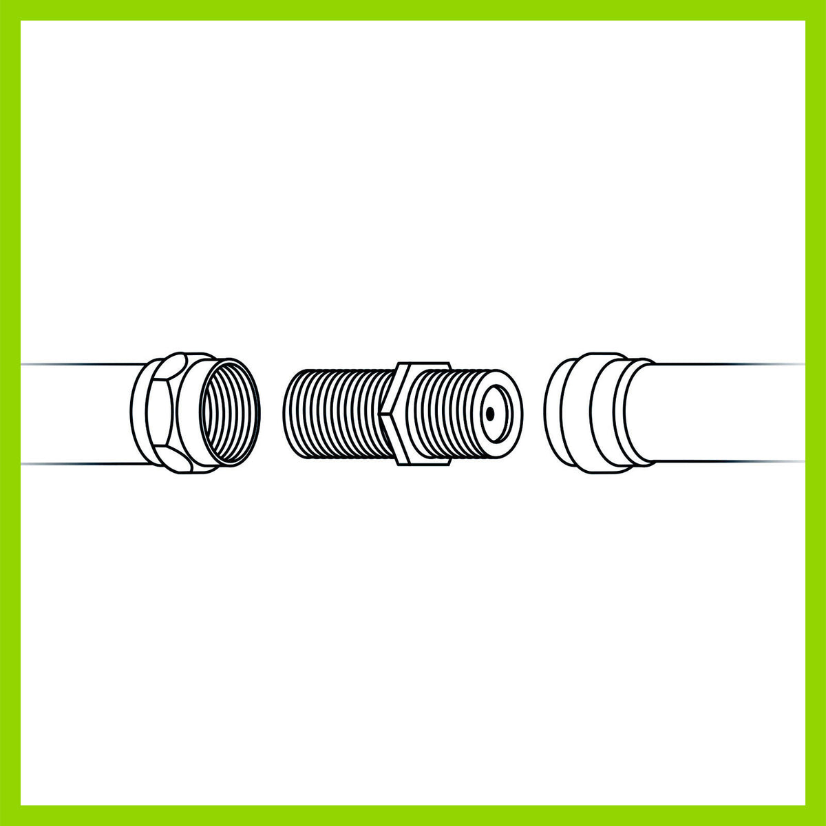 Antsig F81 Inline Joiner F Connector Nickel Plated AP042