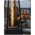 Havana Outdoors Gas Pyramid Patio Heater - LPG, Real Flame Glass Tube, Push-Button Ignition - 10004936