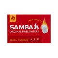 Samba Original Firelighters - 36 Pack, White Cubes for BBQ & Wood Fires