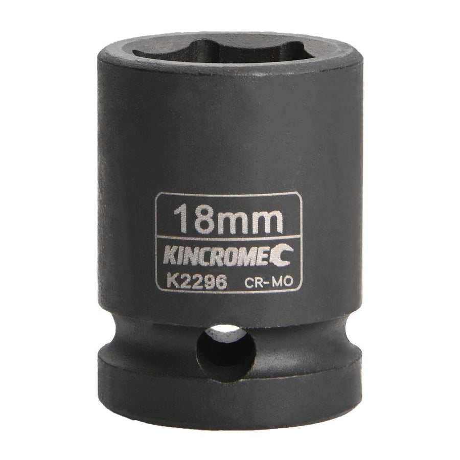 Kincrome 18mm Impact Socket - 1/2 Inch - Cr-Mo Steel - Rust Resistant - SuperSaverAU - view 1