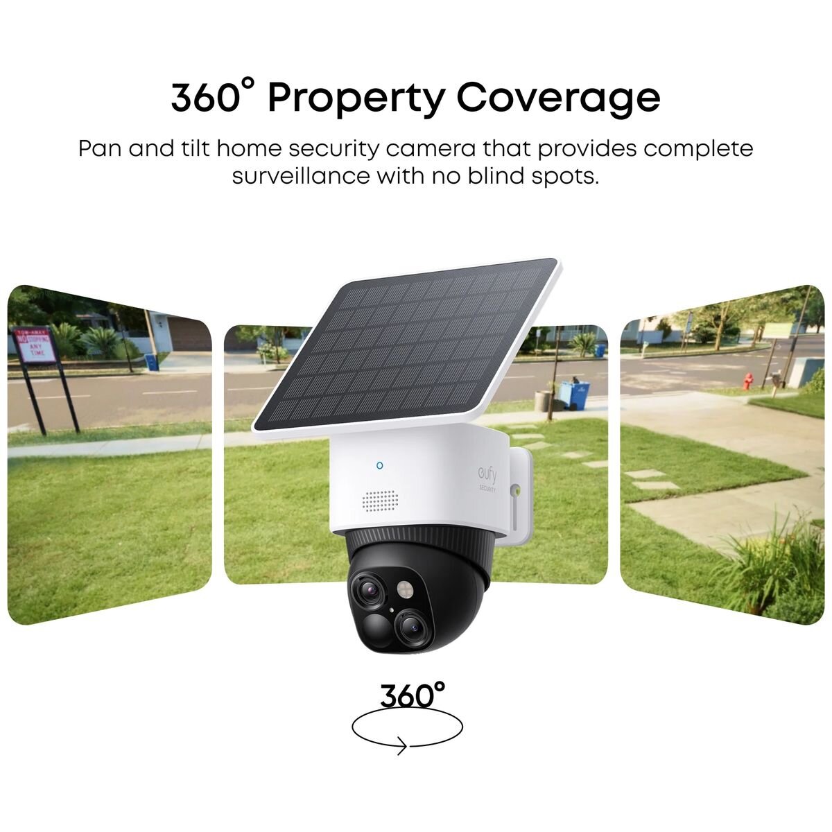 Eufy S340 SoloCam 3K Dual-Camera Security Camera - 360° Pan and Tilt, Solar Powered - T8170TW1