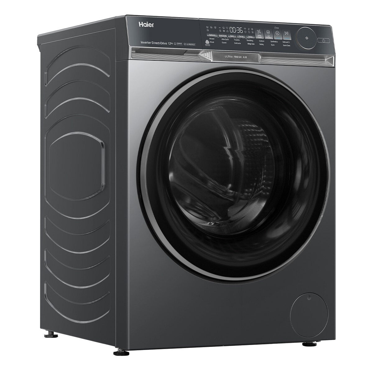 Haier 500 Series 12kg Front Loader - Black, Ultra Fresh Air, UV Protect, 5 Star Energy - HWF12DB1