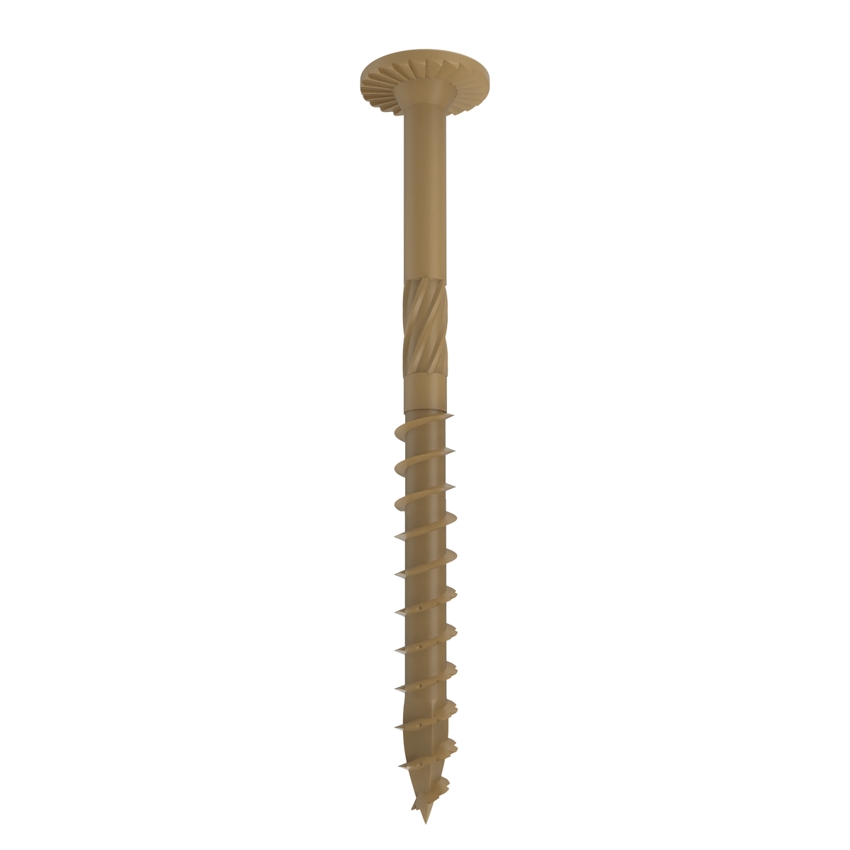Bremick Xtp Construction Screw 18g x 75mm - TechnoGuard Tan - 100 Pack - Serrated Washer Head - Pyramid Point - SuperSaverAU - view 3
