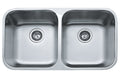 Franke Steel Queen double bowl undermount sink - 18/10 stainless steel, two 29L bowls - SQX120D-2