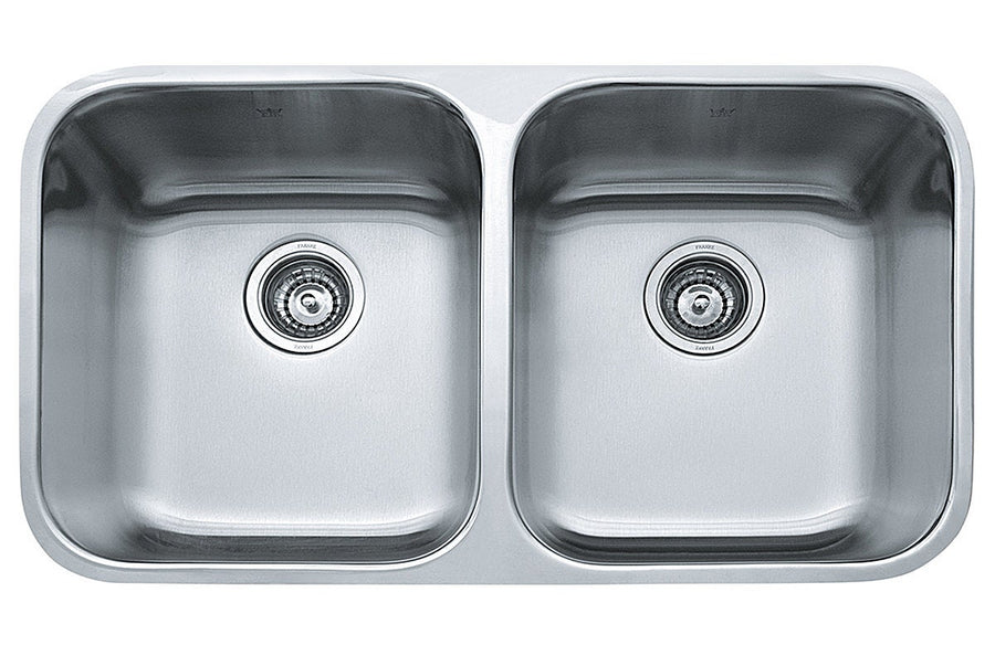 Franke Steel Queen double bowl undermount sink - 18/10 stainless steel, two 29L bowls - SQX120D-2