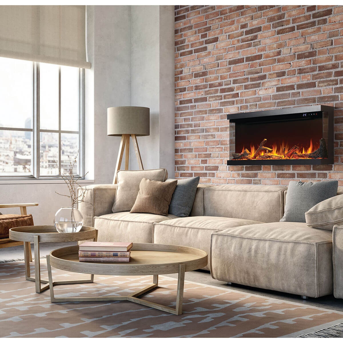 Napoleon Astound 50 FlexMount Electric Fireplace - Vent-Free, Smart Control, Eco and Boost Modes - NEFL50AB-AU