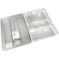 The Container Store 5 piece kitchen drawer pack 3 - Expandable utensil tray and deep organisers - VTCS-DRAW-P3