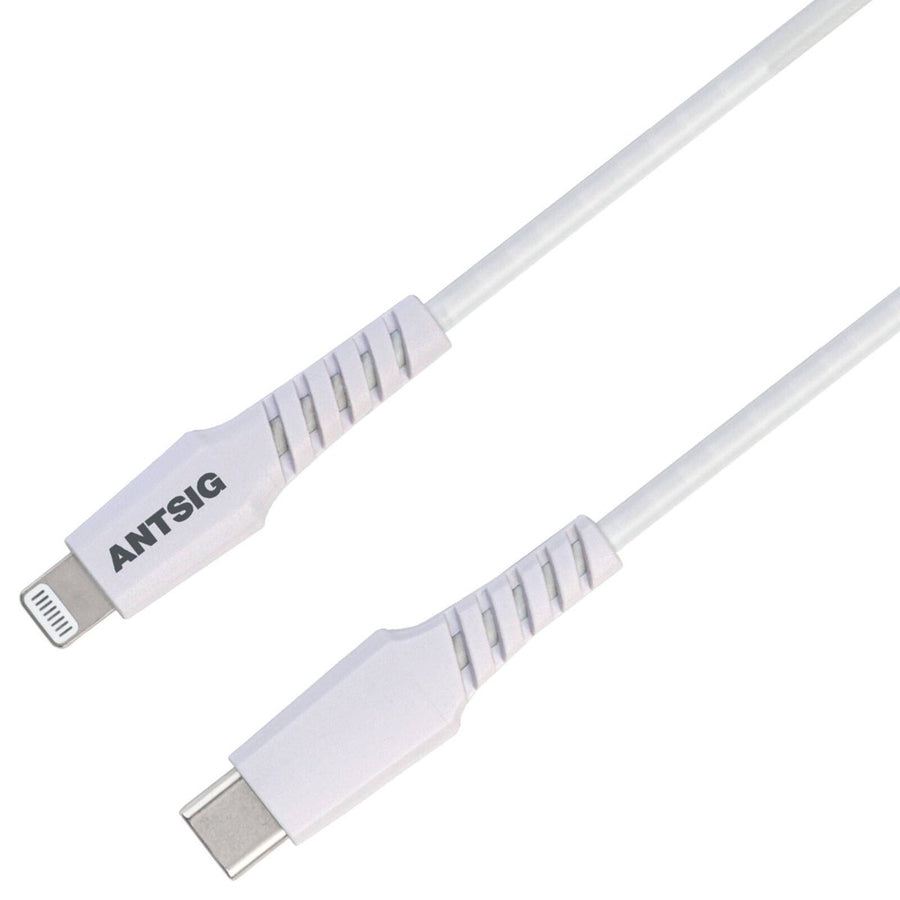 Antsig 1m USB C to Lightning Cable - White - 18W Fast Charging - Durable - SuperSaverAU - view 1