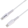 Antsig 1m USB-C to Lightning Cable - 18W Fast Charge, White PVC AP558B