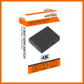 Antsig 4K HDMI 3 Way Switch Adaptor - 3 In 1 Out, Push Button, Black AP477