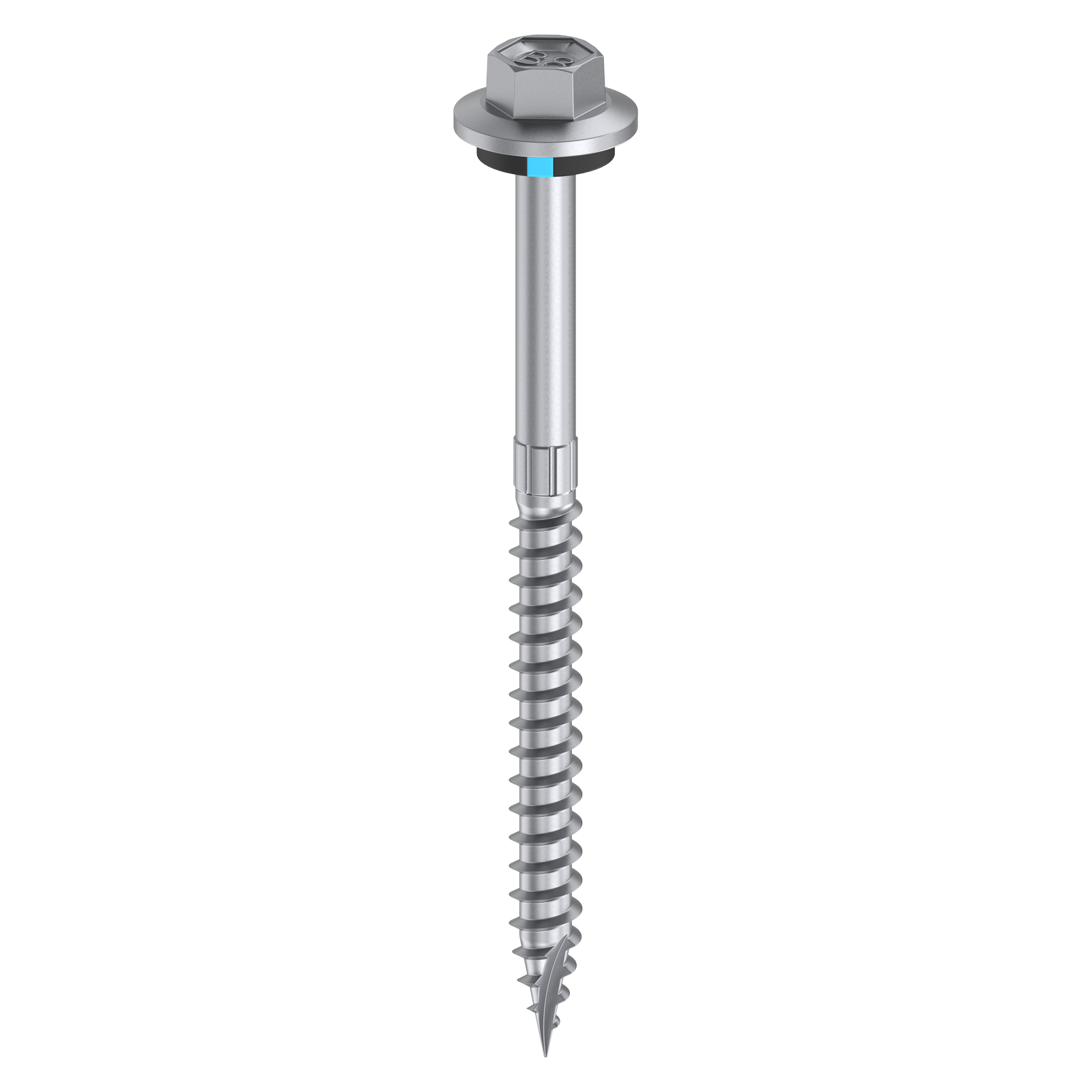 Bremick 14G x 75mm Roofing/Timber Hex Screw with Seal, Type 17 Coarse Thread - 25 Pack