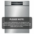Bosch 60cm Series 4 Built Under Dishwasher - 14 Place Settings, Stainless Steel, Home Connect - SMU4HTS01A