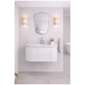 Turner Hastings Evara wall hung vanity - marble top, white, no taphole - EV950-WH-NTH