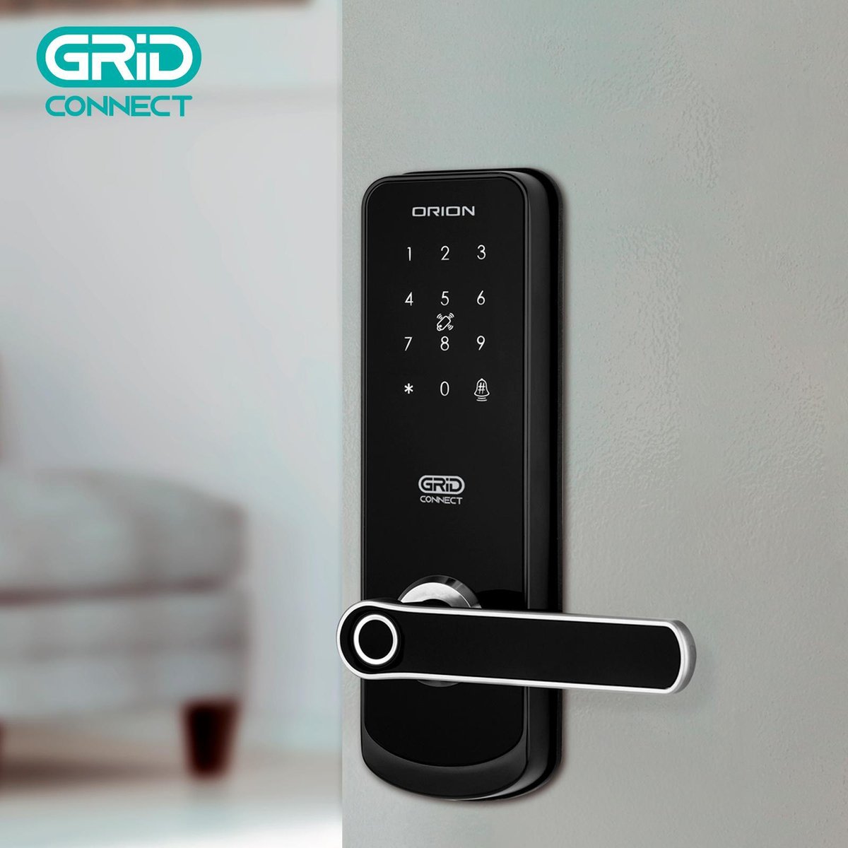 Orion Smart Wi-Fi Entrance Lock - 54mm - Aluminium - Keyless Entry
