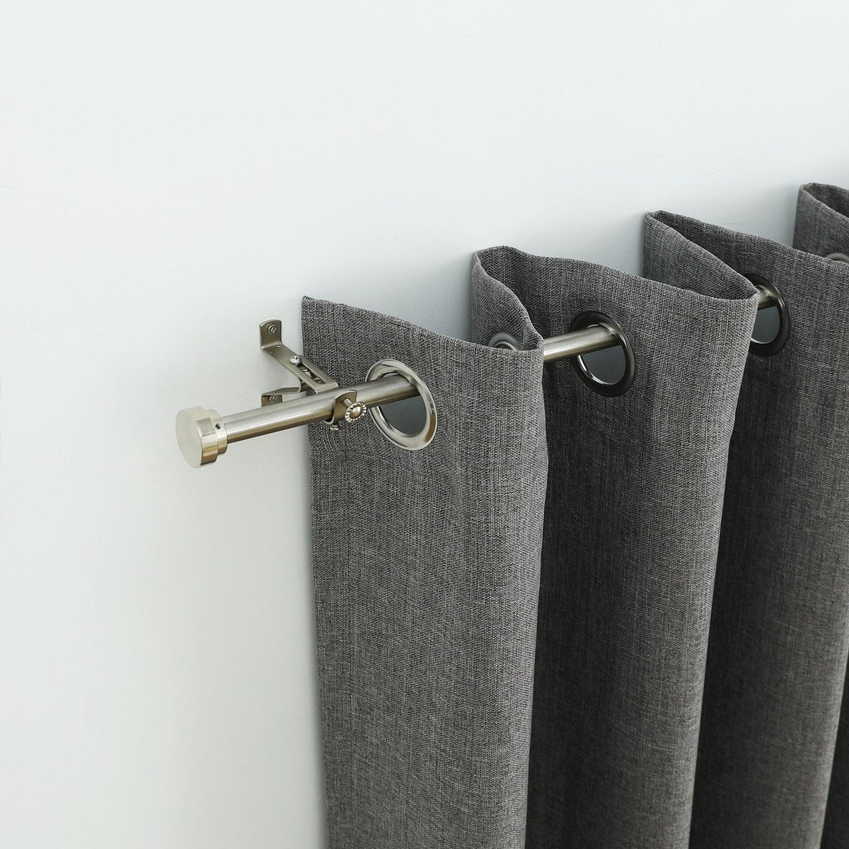 Windoware Satin Adjustable Curtain Rod Bracket - 75-95mm - Pewter - 2 Pack - Steel - Easy Installation - SuperSaverAU - view 3
