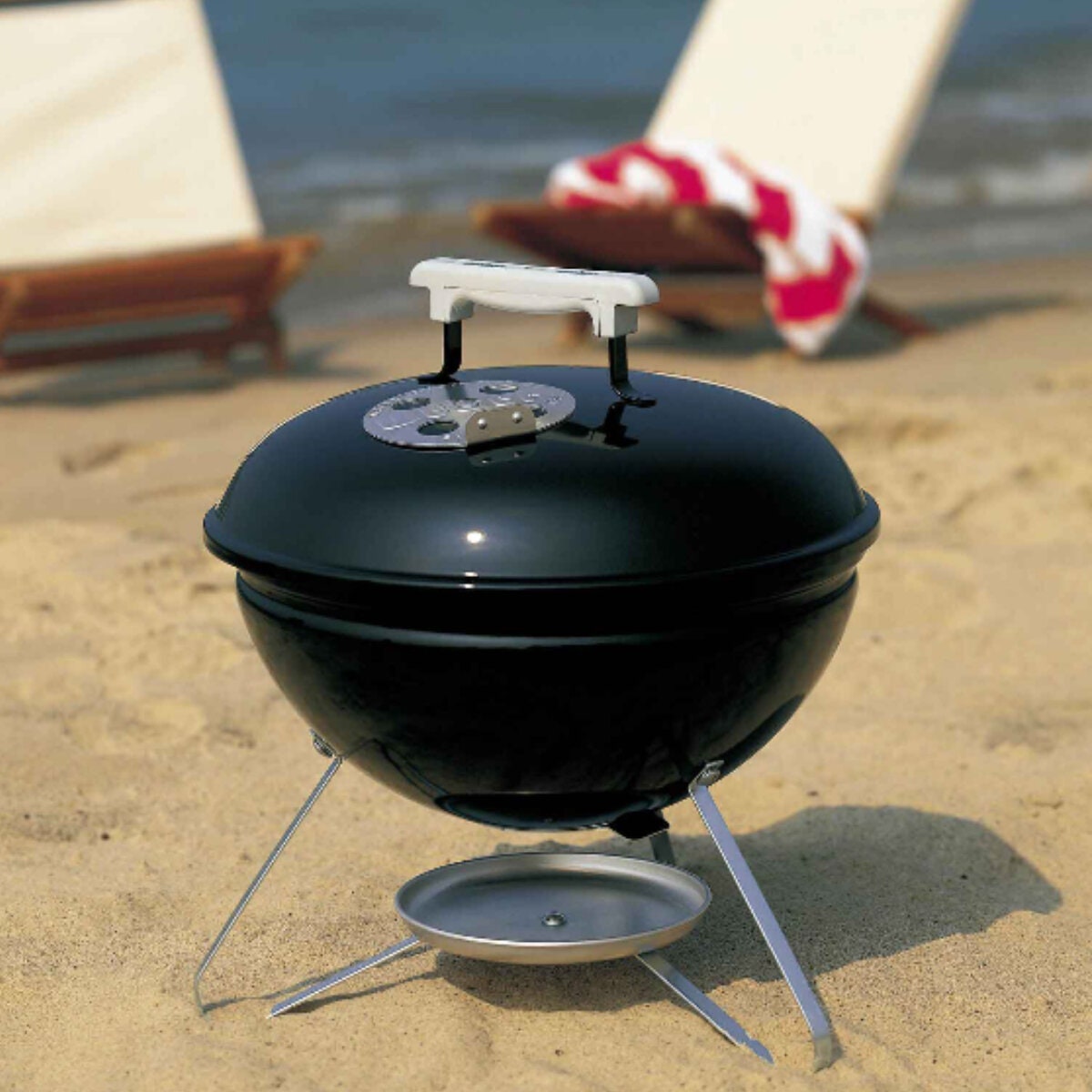 Weber Smokey Joe Portable Charcoal BBQ - Black - Adjustable Air Vents - 10 Year Warranty - K10024