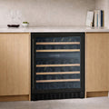 Cantina 46 Bottle Dual Zone Wine Cabinet - Black - Reversible Glass Door - CCWID46B