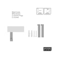 Mode Over Door Coat Rack - 5 Chrome Hooks - White Board - Durable Design - SuperSaverAU - view 5