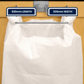 GRUNT 27L White Medium Kitchen Tidy Bags, 50 Pack, HDPE with Handles