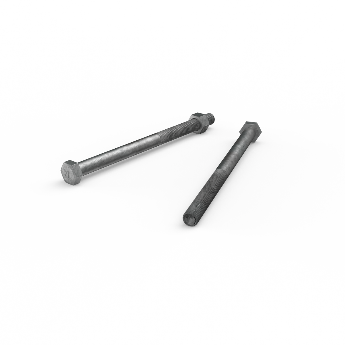 Zenith M12 x 180mm Hot Dip Galvanised Hex Head Bolts and Nuts Each - SuperSaverAU - view 1
