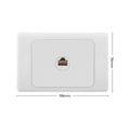 Deta Cat 6 RJ45 Outlet - 118mm x 76mm - Polycarbonate - Wall Mount - SuperSaverAU - view 4