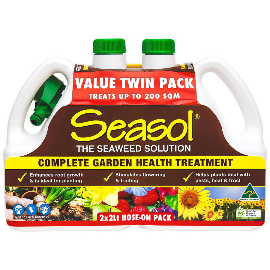 Seasol Hose On Complete Garden Health Treatment Twin Pack - 2 x 2L