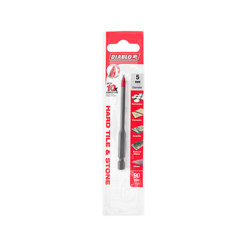 Diablo Ceramic Speedemon Drill Bit 5 x 90mm - Durable for Tile, Stone, Glass - SuperSaverAU - view 1