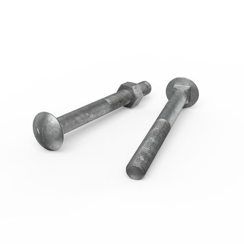 Zenith Hot Dip Galvanised Cup Head Bolts 12x120mm Steel Rust Resistant - SuperSaverAU - view 1