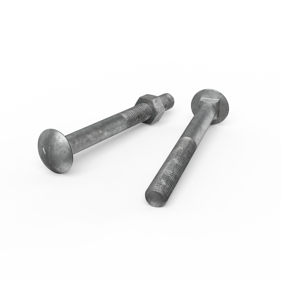 Zenith Hot Dip Galvanised Cup Head Bolts 12x120mm Steel Rust Resistant - SuperSaverAU - view 1