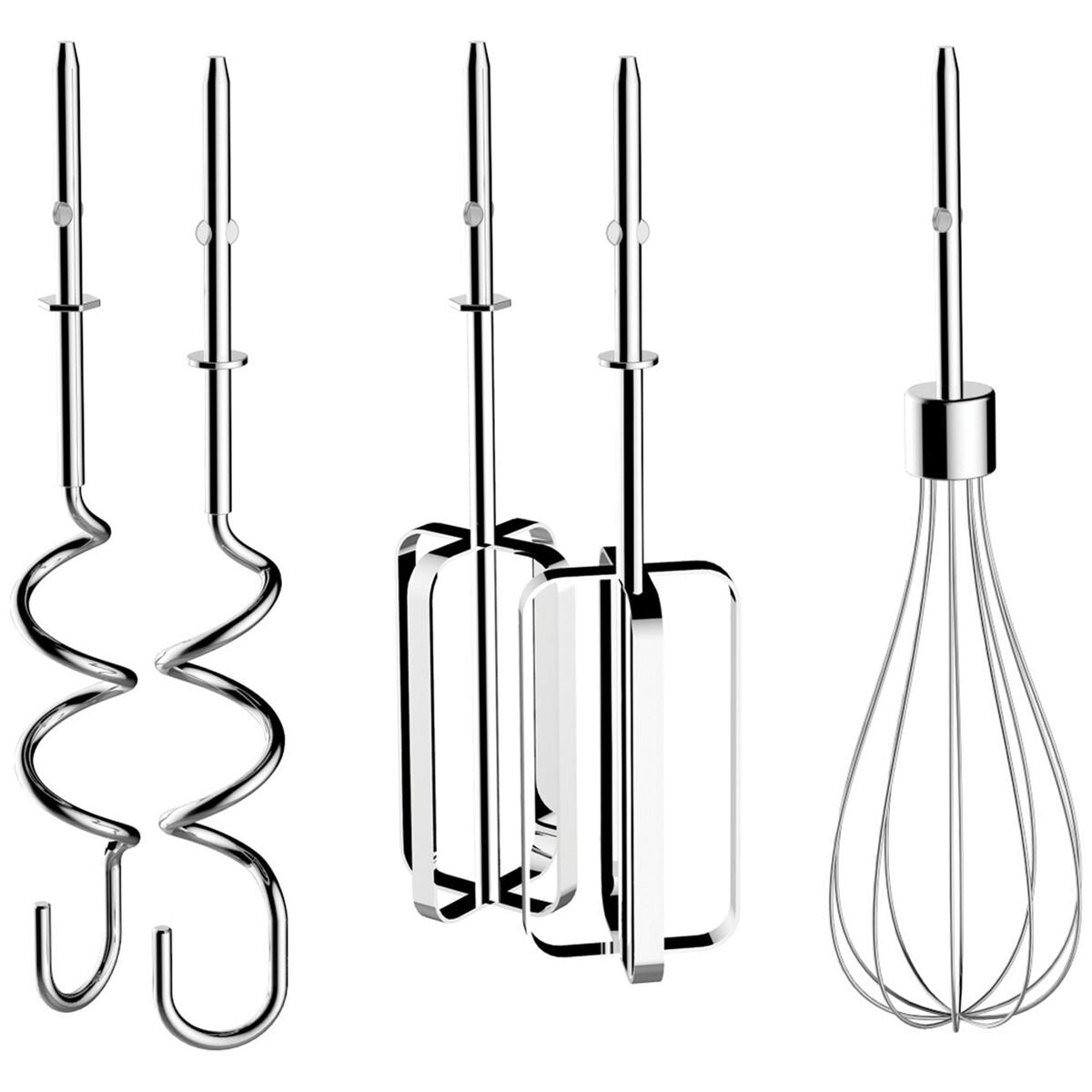 Dualit Hand Mixer - 400W Motor, 4 Speeds, Retractable Cord, Polished Metal Finish - DU89360