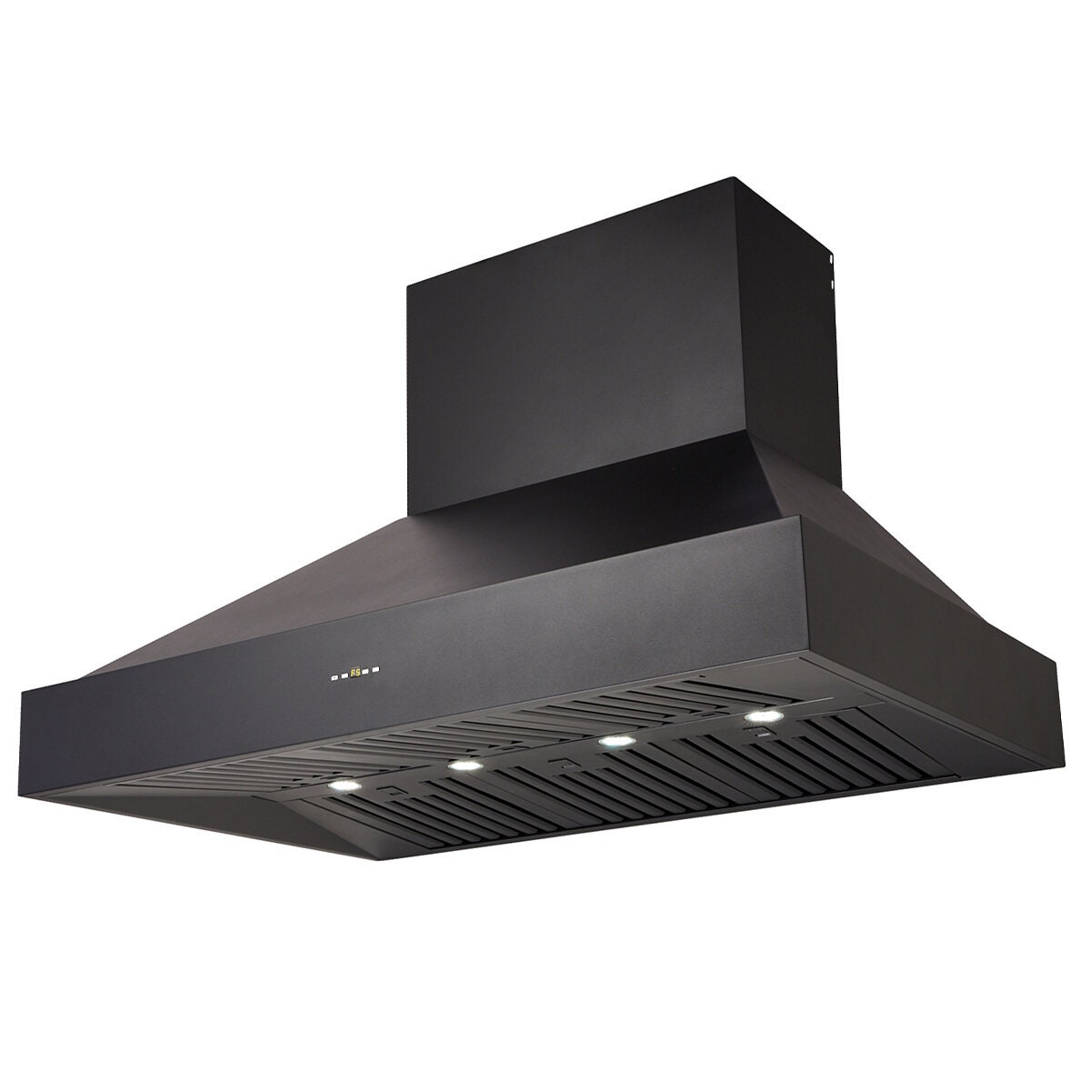 Schweigen 120cm Wall Mounted BBQ Rangehood - Black, 3000m³/h, 4 Speeds, Touch Controls - CL8912BSP2KIT