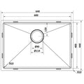 Alto Single Bowl Stainless Steel Sink - 60L - Quiet Shield Technology - Top, Under or Flush Mount - ALTO60