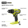 Ryobi 18V ONE+ Cordless Drill Driver Tool Only RDD18